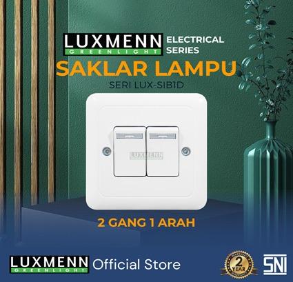 Gambar LUXMENN Saklar Lampu Double Seri, 2 Gang 1 Arah, Seri SIB1D, Putih dari Luxmenn Lighting LED Kota Administrasi Jakarta Utara Tokopedia