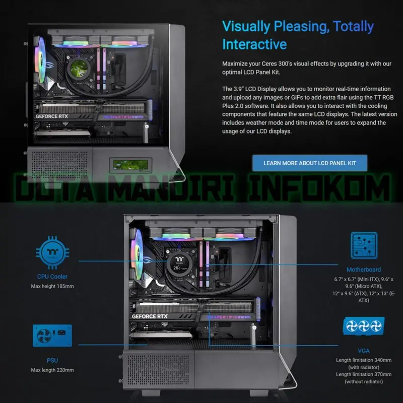 Thermaltake Ceres 300 TG ARGB - Tempered Glass Mid Tower Gaming Case 5