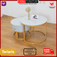 Gambar Meja Tamu Twins Marmer Laci NORDIC series dari Citra furniture Kota Administrasi Jakarta Pusat 1 Tokopedia