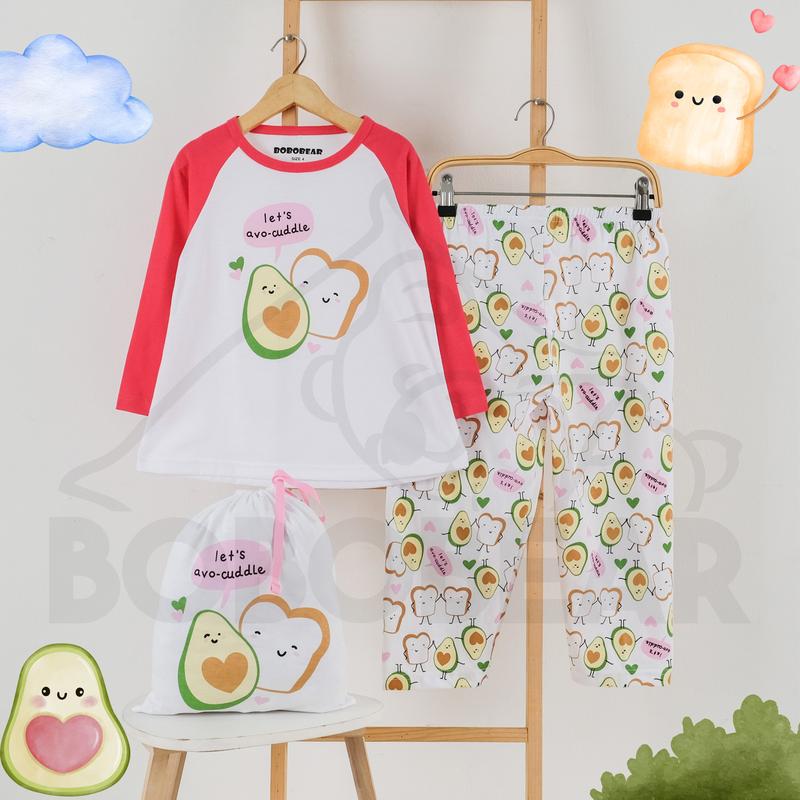 Bobobear Setelan Piyama Anak Perempuan Avocuddle 0