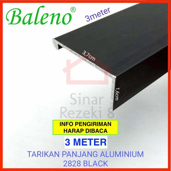 Gambar Tarikan Panjang Aluminium BLACK Lis Profil Handle Lemari 3 M Minimalis dari Sinar Rezeki 8 Kota Tangerang Selatan Tokopedia