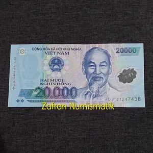 Koleksi Unik Kuno Uang Asing Polymer VND 20000 Dong Vietnam