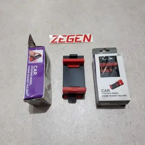 tempat holder hp mobil car steering wheel phone socket holder