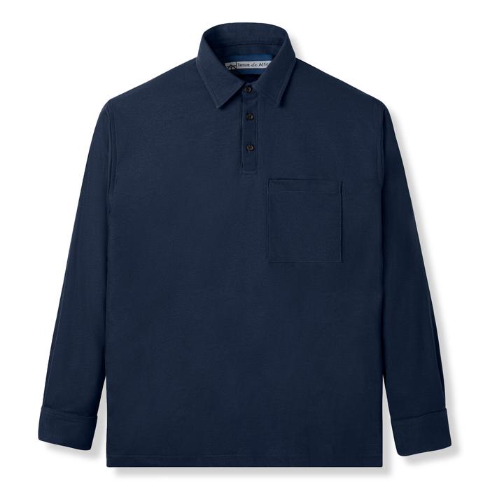 Gambar Kemeja Polo - Parisian Polo Long Sleeve - Navy dari Tenue de Attire Kota Administrasi Jakarta Selatan Tokopedia