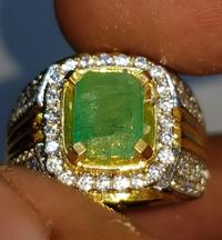 Gambar Batu Permata Natural Zamrud Emerald Beryl ZR015 Ikatan Perak HM Mewah dari CNC phoneshop Kota Administrasi Jakarta Pusat 1 Tokopedia