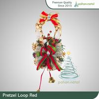 Gambar Wreath Pretzel Loop Krans Mistletoe Hiasan Natal 23cm dari pohon.natal Kota Administrasi Jakarta Barat 2 Tokopedia