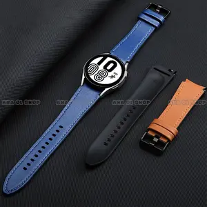 Leather Silicone Strap Samsung Galaxy Watch 6 40 44 43 47 Watch 5 4