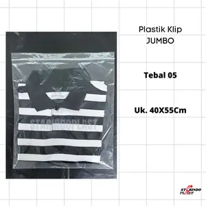 Plastik Klip Jumbo uk 40x55 cm Ziplock Bening Besar Satuan