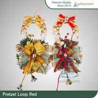 Gambar Wreath Pretzel Loop Krans Mistletoe Hiasan Natal 23cm dari pohon.natal Kota Administrasi Jakarta Barat 1 Tokopedia