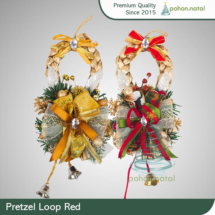 Gambar Wreath Pretzel Loop Krans Mistletoe Hiasan Natal 23cm dari pohon.natal Kota Administrasi Jakarta Barat Tokopedia