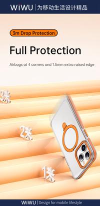 Gambar Case Compatible With iPhone 15 Pro/Max/Plus WiWU Geek 3 in 1 Foldable Stand MagSafe - Dark Purple, iPhone 15 Pro dari WiWU Official Kota Bekasi 5 Tokopedia