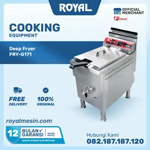 Gas Deep Fryer 17 Liter Penggorengan Makanan FRY-G171 FOMAC