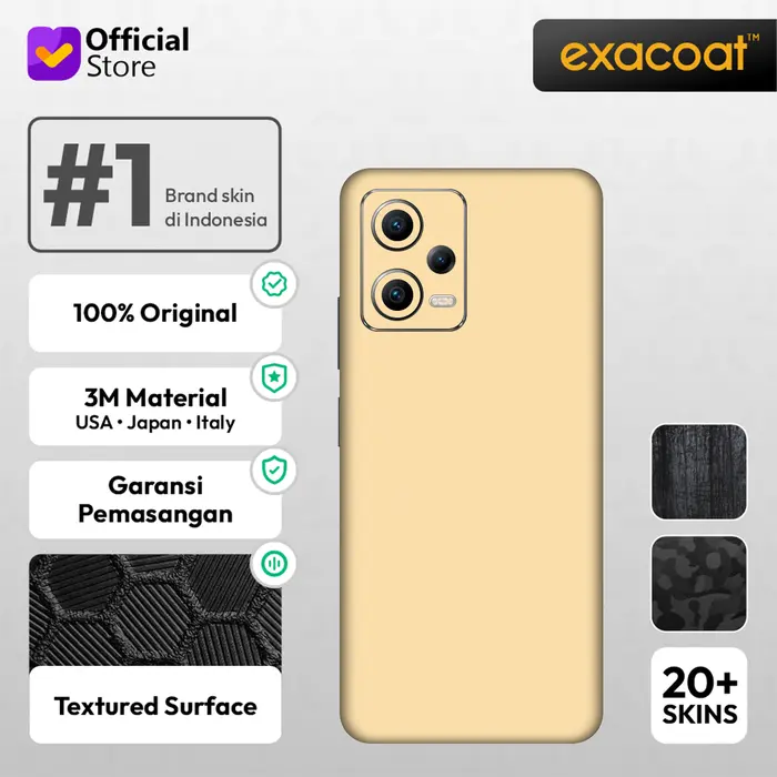Gambar Exacoat Poco X5 5G Compatible Premium 3M Skin / Garskin - Model 360 - Mellow Yellow dari Exacoat Kota Bekasi 4 Tokopedia