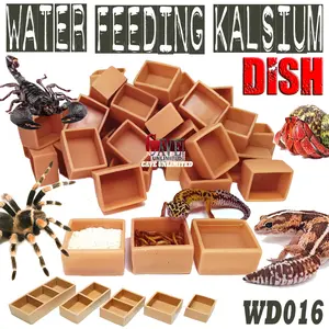 wd016 water feeding kalsium dish tarantula kelomang gecko ular reptile