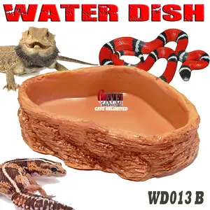 WD013 TEMPAT MAKANAN REPTILE WADAH AIR MINUM KALSIUM WATERDISH FEEDING DISH REPTILE MANGKUK PERLENGKAPAN HEWAN REPTILE BEARDED DRAGON ULER CORNSNAKE GECKO KELOMANG IGUANA