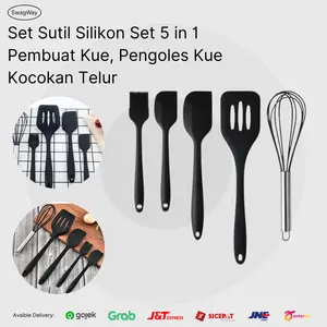 Set Sutil Silikon Baking 5in1 Silicone Set Pembuat Kue Kocokan Telur B