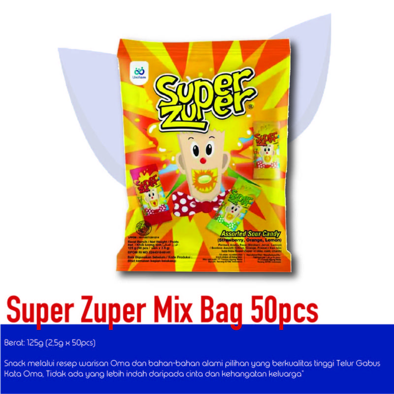 Super Zuper Mix Candy Bag 50 PCS - Shop | Tokopedia
