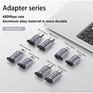 Adaptor Adapter Lightning, Micro USB, TYPE C Female To USB Type C Male