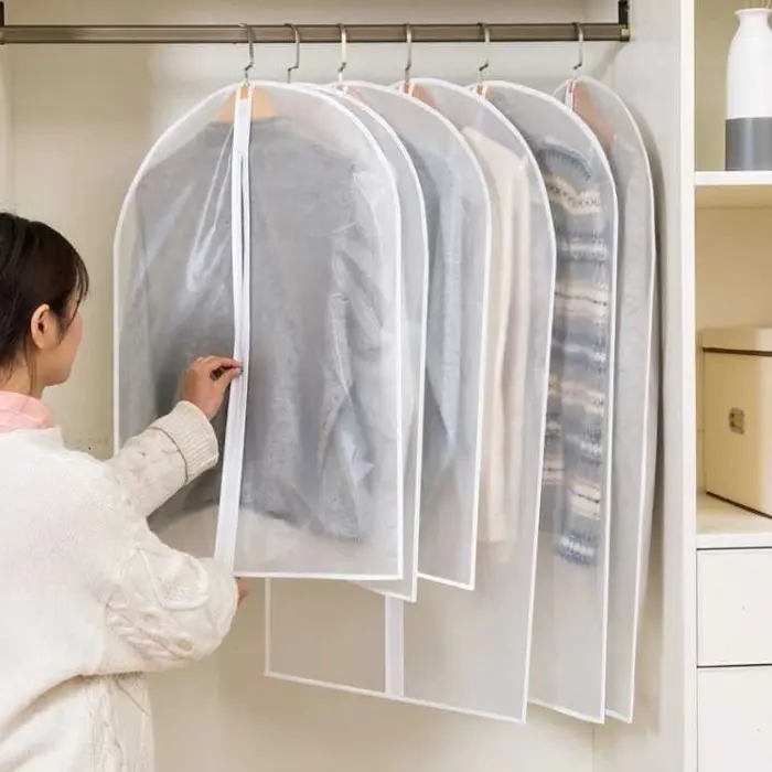 Plastik Baju Gantung Cover Sarung Pelindung Pakaian Coat Jas Anti Debu