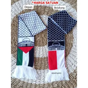 Syal Palestina Indonesia rajut wool berkualitas Atribut Aksesoris Scar