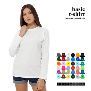 KAOS POLOS WANITA LENGAN PANJANG SOFT COTTON COMBED 30S REGULER FIT
