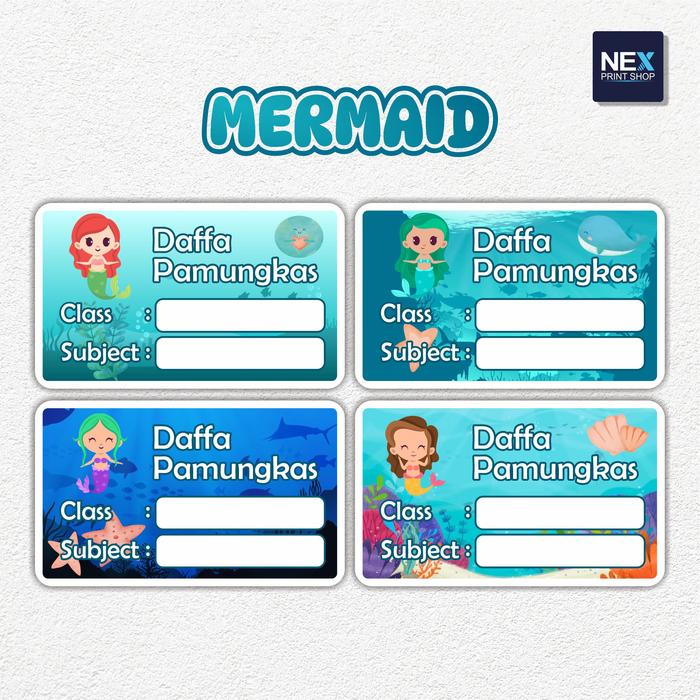 Gambar Cetak Stiker Label Nama Buku / Mata Pelajaran Waterproof - Pokemon dari Nex Printshop Kota Tangerang Selatan 3 Tokopedia