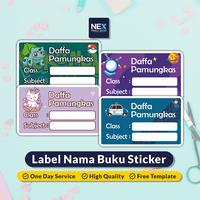 Gambar Cetak Stiker Label Nama Buku / Mata Pelajaran Waterproof - Pokemon dari Nex Printshop Kota Tangerang Selatan 1 Tokopedia