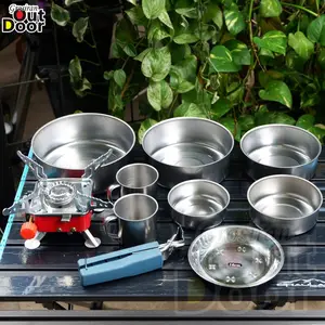 paketan kompor kotak dan cooking set 8 in 1