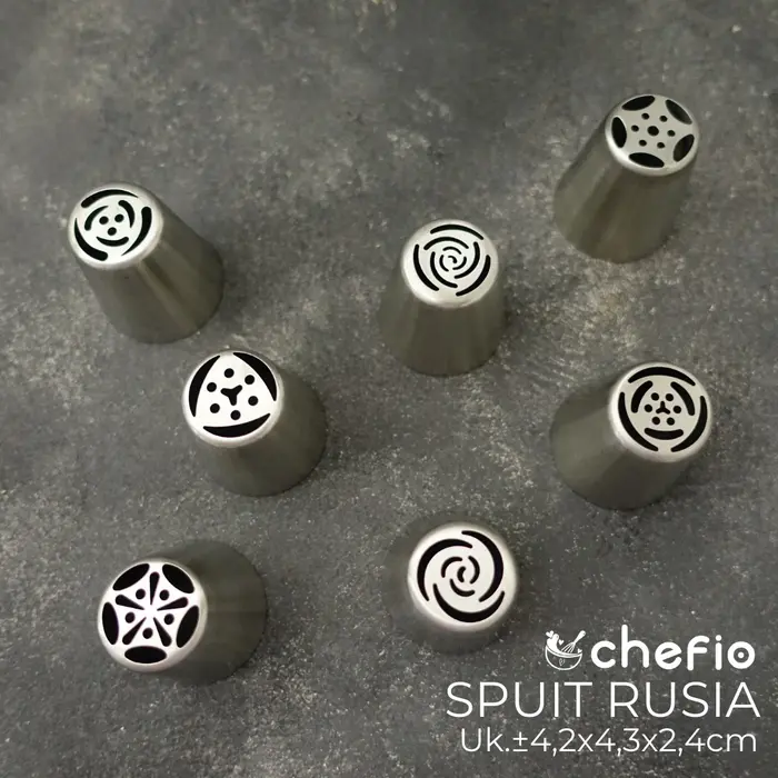 Gambar Chefio Spuit Buttercream Set / Spuit Dekorasi Stainless Set - Rusia Set7pcs dari Trinity Kitchen Kota Administrasi Jakarta Barat 2 Tokopedia