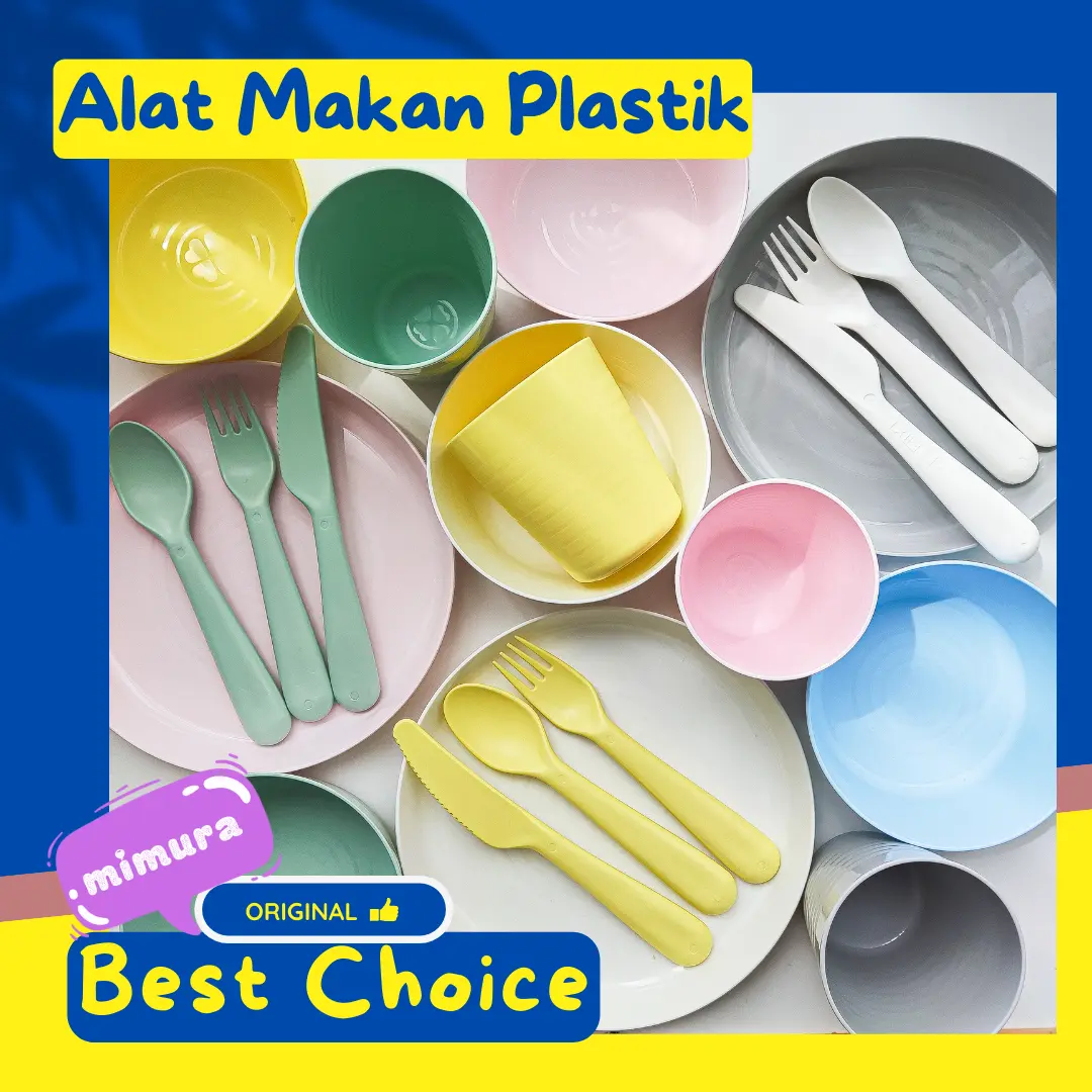 Alat Makan Bayi dan Anak Piring Pesta Ulang Tahun non BPA Piring Mangkok Gelas Sendok Plastik