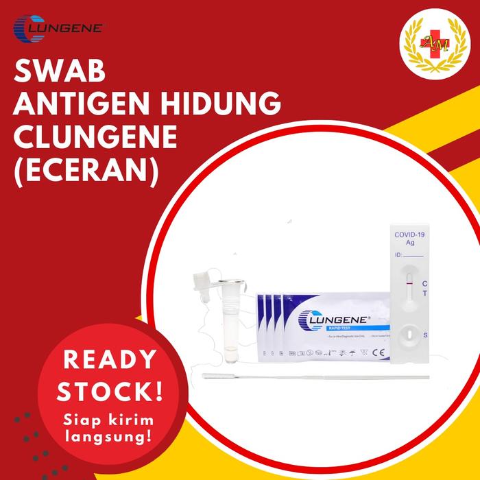 Gambar Alat Swab Antigen Hidung Clungene Nasal Tes Antigen Lungene Eceran dari Anugerah Medica Bali 1 Kota Denpasar Tokopedia