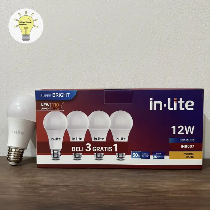 Gambar PAKET SUPER MURAH BELI 3 GRATIS 1 LAMPU LED INLITE 12WATT - INB007 dari Cahaya Terang Bandung Kota Bandung 3 Tokopedia