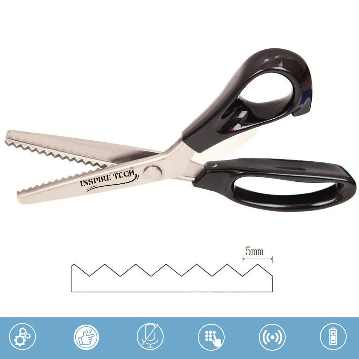 Gunting zigzag gunting kain gunting gelombang Belltex Ukuran 3-5-7 MM