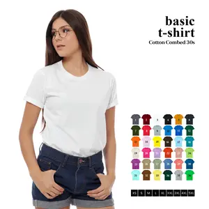 KAOS POLOS WANITA SOFT COTTON COMBED 30s KAOS PENDEK REGULER FIT