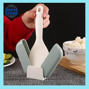 Centong Nasi Otomatis Buka Tutup Rice Cooker Cover Stand Ajaib Unik