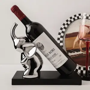 Animal Silver Electroplated Wine Rack/ Storage/ Tempat Rak Wine Holder