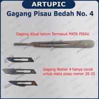 Gambar Gagang Pisau Bedah Nomer 4 Scaple Scalpel Handle Handel Operasi Kebiri dari Artupic Peralatan Peternakan Kota Tangerang Selatan 3 Tokopedia