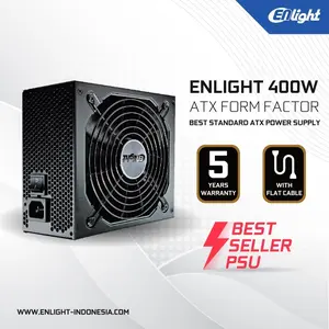 Power Supply Enlight 400W Black Silver