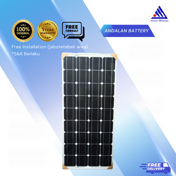 Gambar SINKOBE SOLAR PANEL 80 W 80 WP MONO SOLAR CELL dari Andalan Battery Kota Tangerang Tokopedia