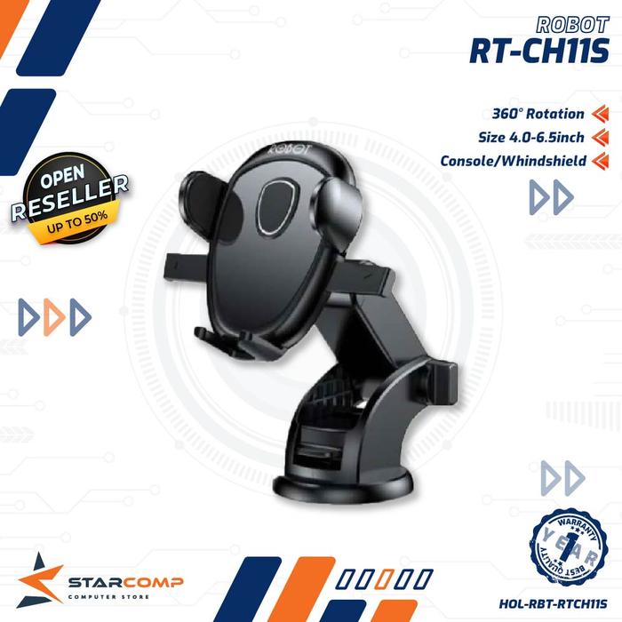 Gambar Car Holder Robot RT-CH11S Suction Cup & Spring Lock Washable dari Starcomp Solo Kab. Sleman Tokopedia