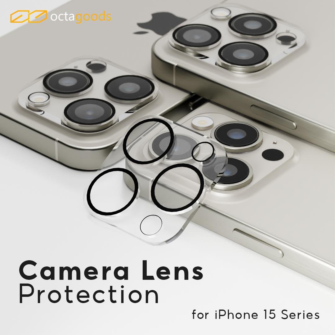 Camera Lens Octagoods Glass Protector iPhone 15 Pro Max Plus Cover 9H