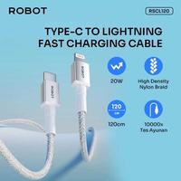 Gambar Kabel Data Type C To Lightning 1,2 Meter Robot RSCL 120 Data Cable dari De Hits Kota Administrasi Jakarta Timur 1 Tokopedia