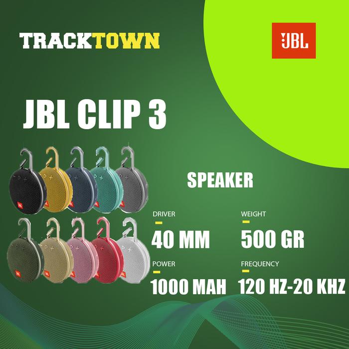 Gambar JBL CLIP 3 - Hitam dari Tracktown Kota Administrasi Jakarta Barat Tokopedia