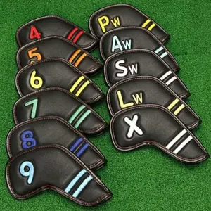 Sarung Stick Golf Cover Iron Rainbow 11 pcs Magnetic Lock