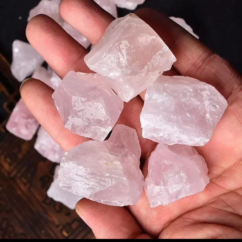 Bongkahan Rose Quartz Alami 0