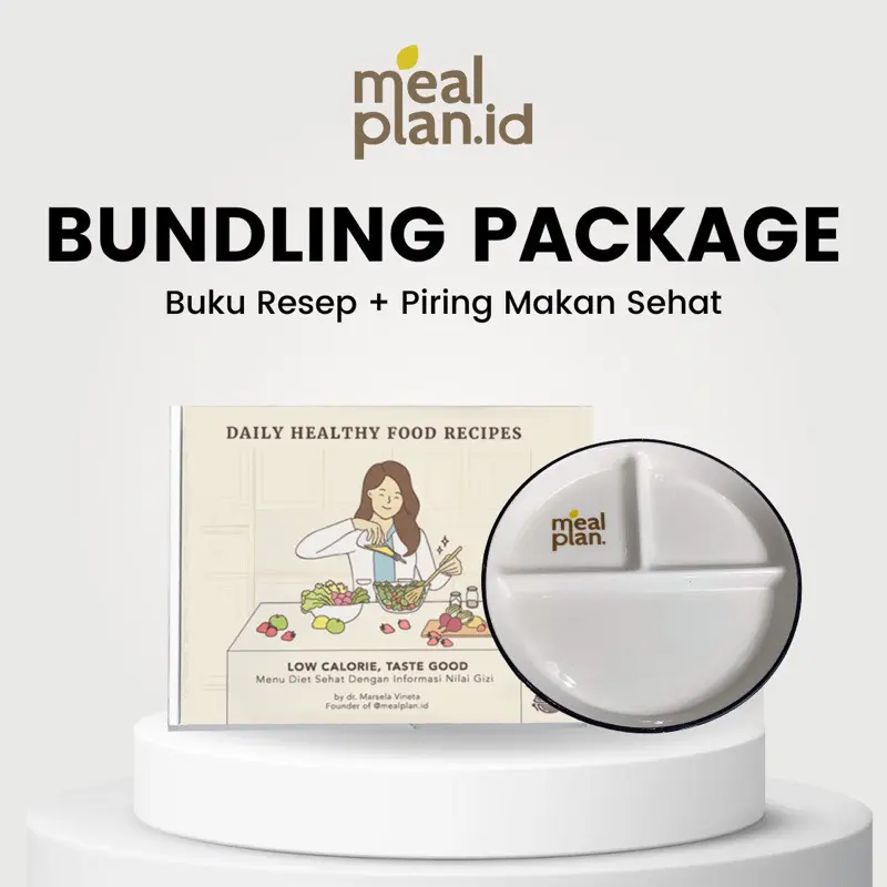 Bundling Package Buku Resep + Piring Makan Sehat