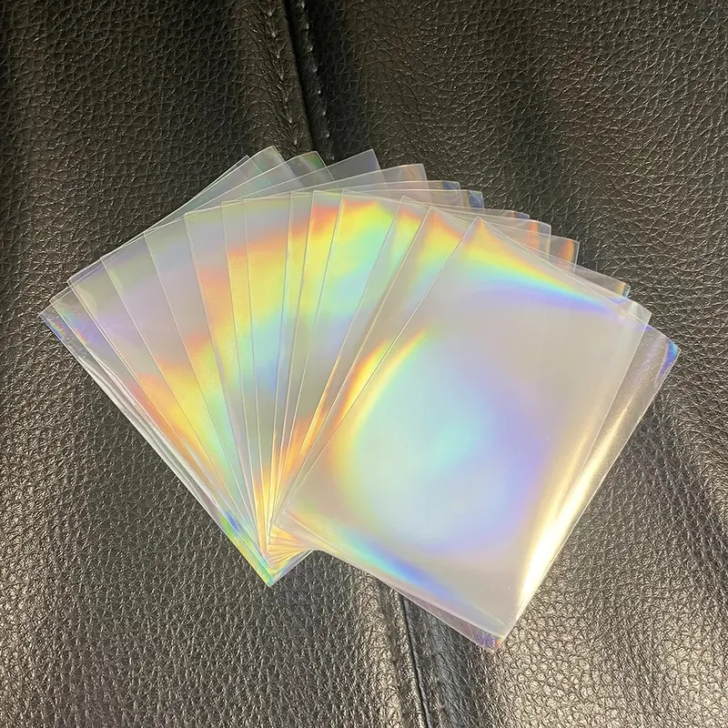 inner sleeve hologram sleeve pelindung photocard kpop rainbow isi 50pc 4