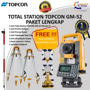Total Station TOPCON GM-52 / Topcon GM 52 / Topcon GM52 Paket Lengkap, Garansi Resmi