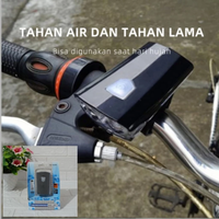 Gambar Lampu Senter Depan Sepeda 2 LED Rechargeable Waterproof Merk WJ-10288 dari IS Shop 17 Kota Surabaya 3 Tokopedia