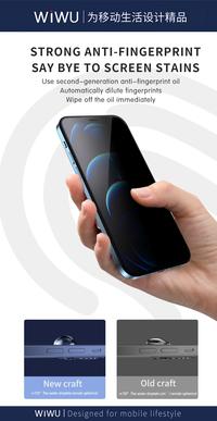 Gambar Tempered Glass Compatible With iPhone 13/12 Pro/Max/mini WiWU iPrivacy Anti Spy Screen - 13 Pro Max dari WiWU Official Kota Bekasi 3 Tokopedia